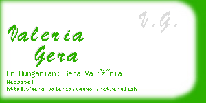 valeria gera business card